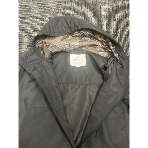 REALTREE Men’s Hunting Jacket Zipper Hoodie Camo Outdoors Wear Black Size 2XL - Picture 7 of 9